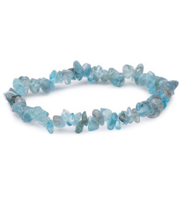 Bracelet pierres naturelles baroque apatite bleue AA
