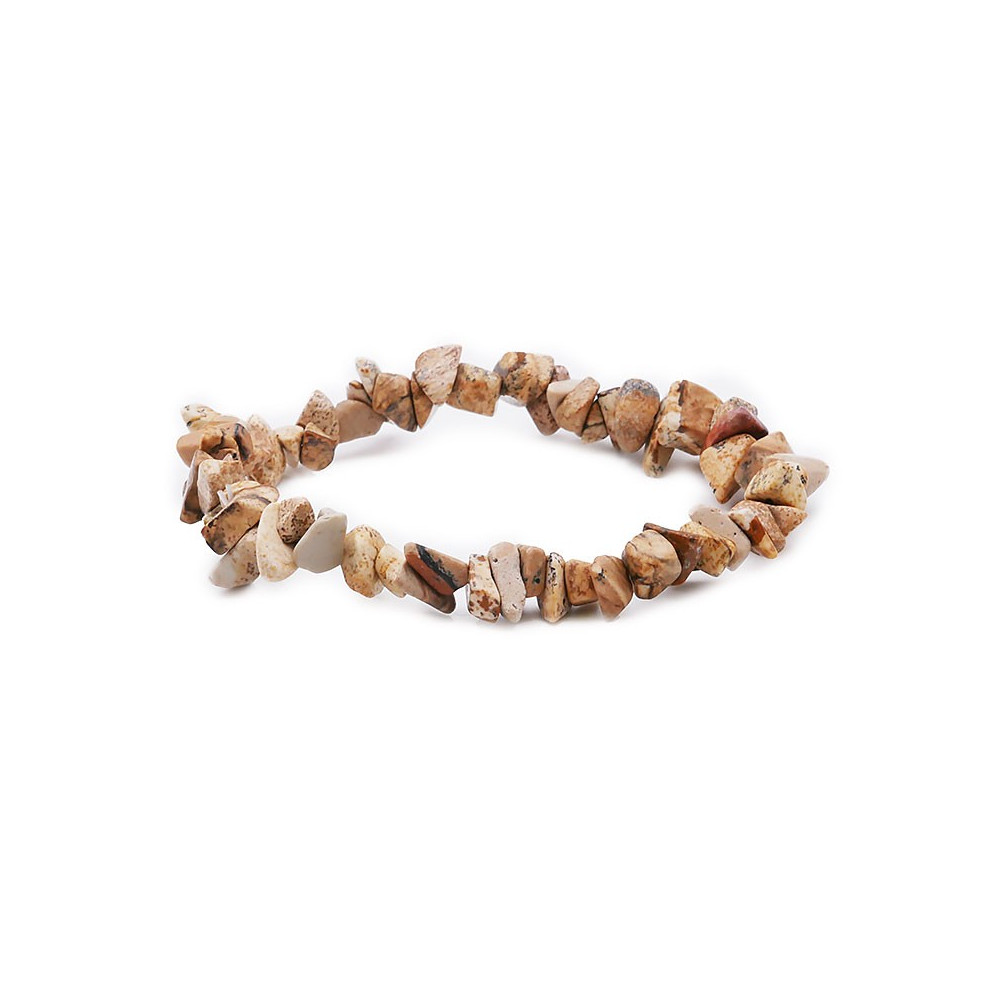 Bracelet pierres naturelles baroque jaspe paysage AB