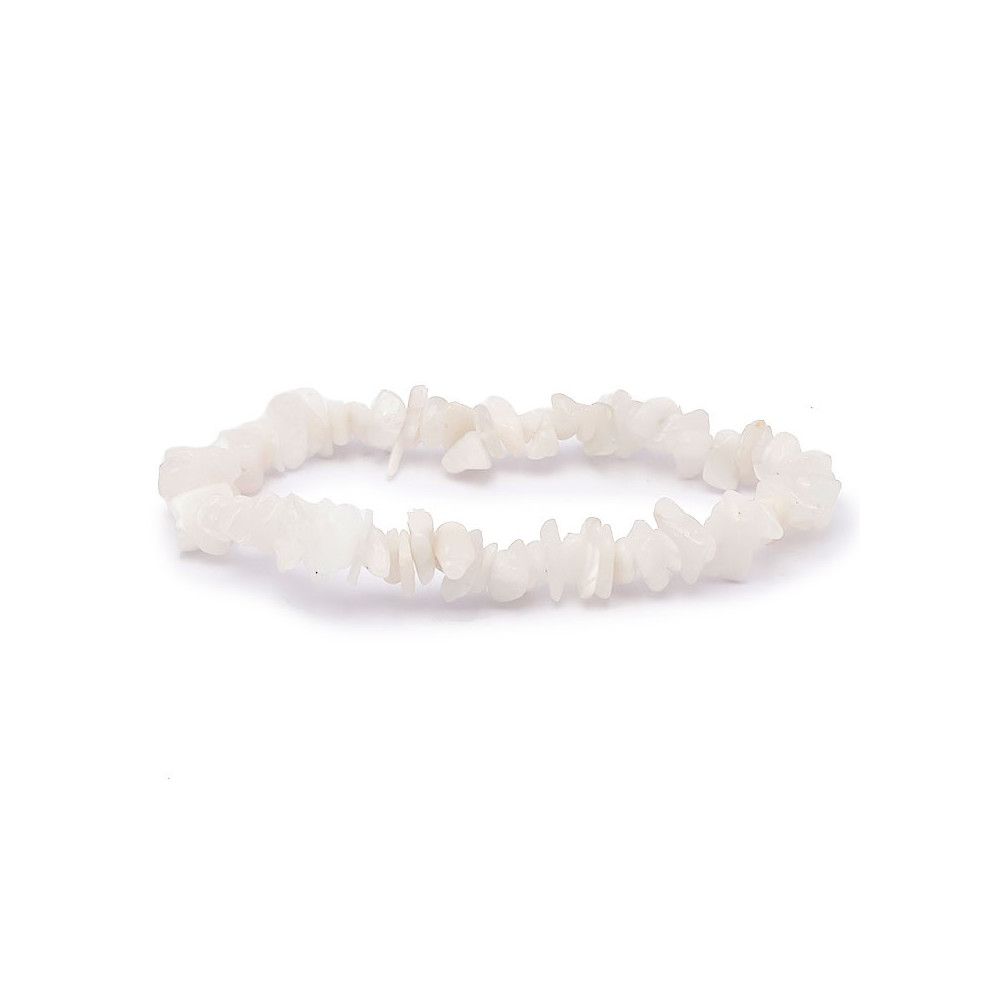 Bracelet pierres naturelles baroque peristérite AB