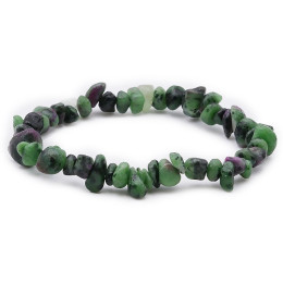 Bracelet pierres naturelles baroque rubis zoisite A