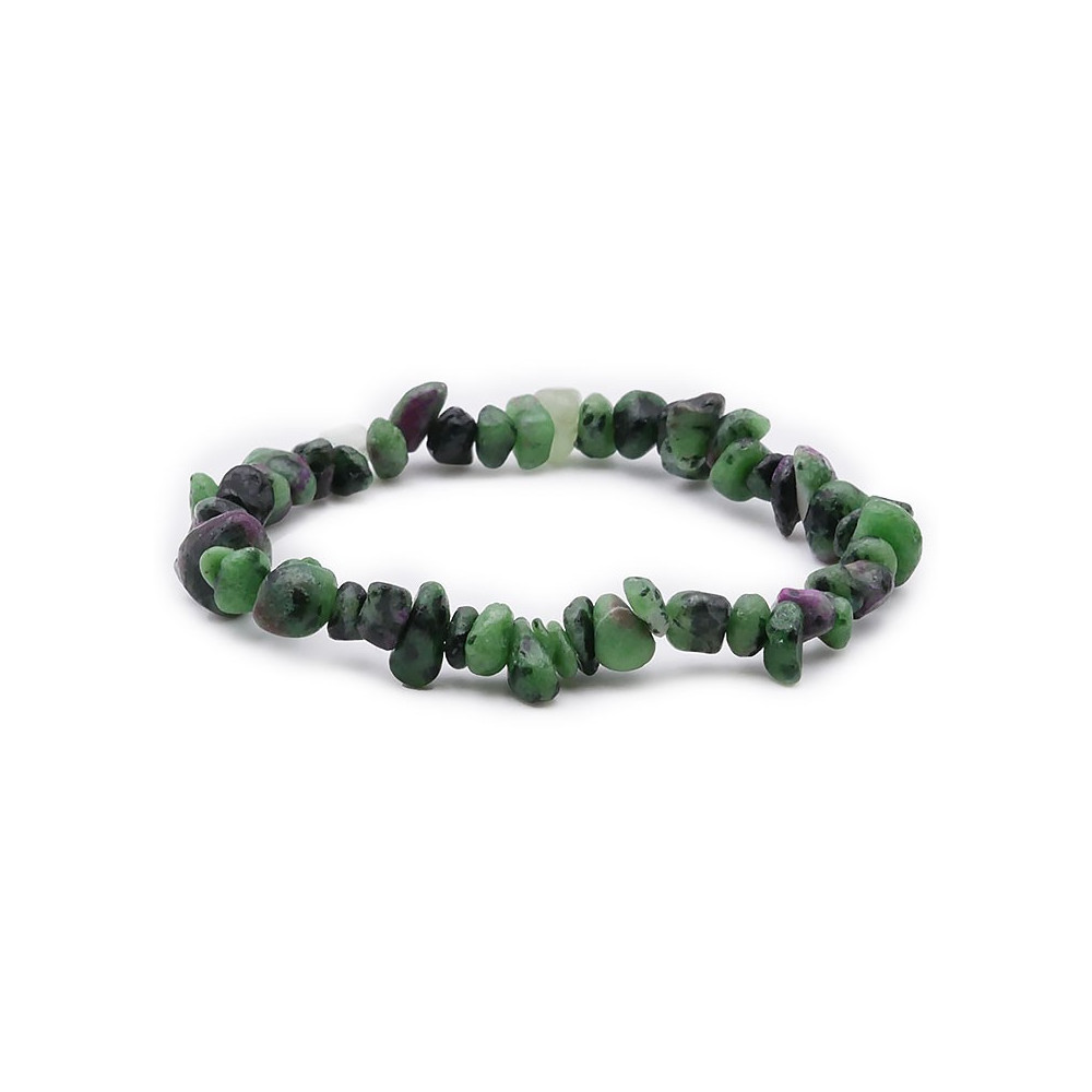 Bracelet pierres naturelles baroque rubis zoisite A