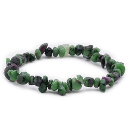 Bracelet pierres naturelles baroque rubis zoisite A