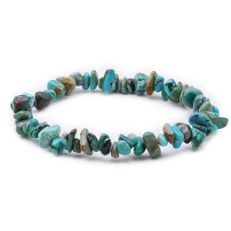 Bracelet pierres naturelles baroque turquoise du tibet A+