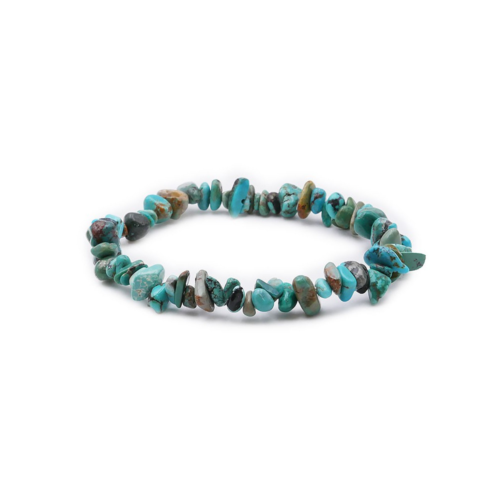 Bracelet pierres naturelles baroque turquoise du tibet A+