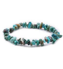 Bracelet pierres naturelles baroque turquoise du tibet A+