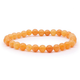 Bracelet pierres naturelles 6 mm aventurine orange A+