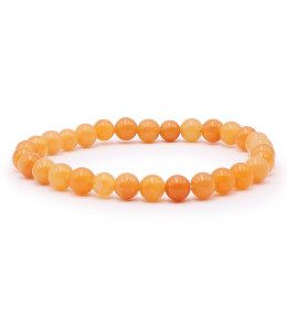 Bracelet pierres naturelles 6 mm aventurine orange A+
