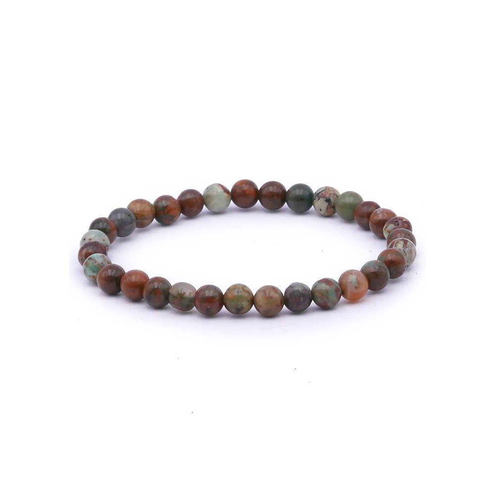 Bracelet pierres naturelles 6mm opale verte AB
