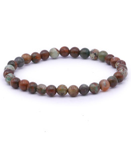 Bracelet pierres naturelles 6mm opale verte AB