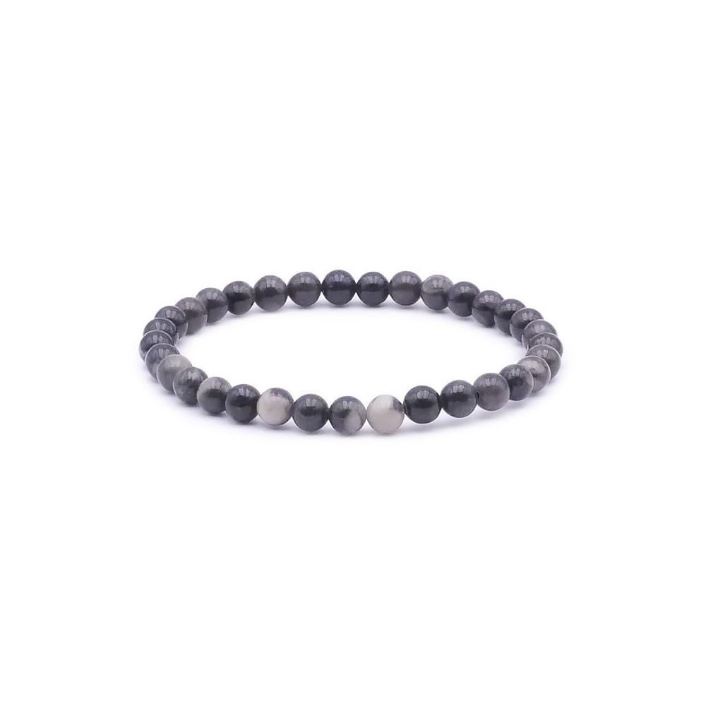 Bracelet pierres naturelles 6mm orthoceras A