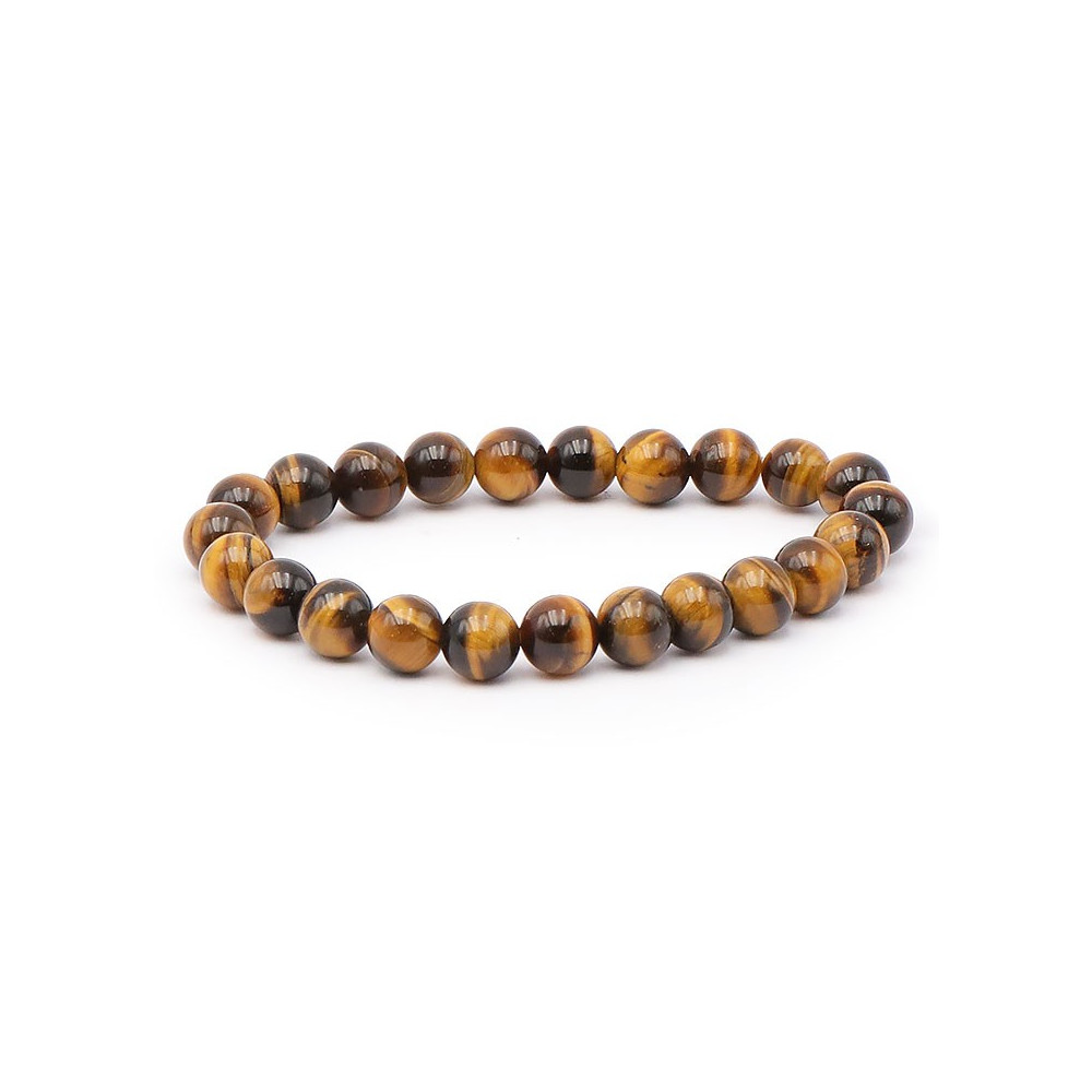 Bracelet pierres naturelles 8mm oeil de tigre AA