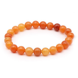 Bracelet pierres naturelles 8 mm aventurine orange A+