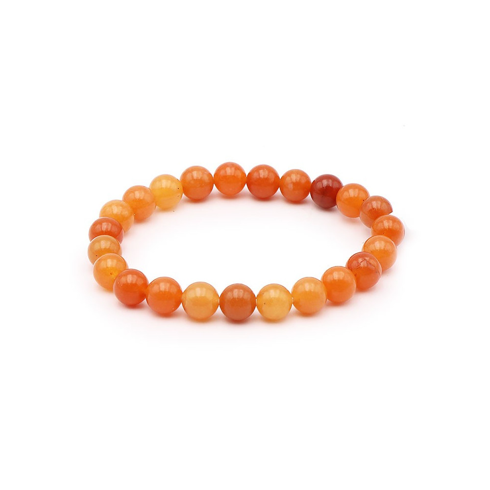 Bracelet pierres naturelles 8 mm aventurine orange A+