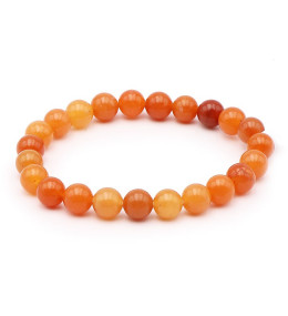Bracelet pierres naturelles 8 mm aventurine orange A+