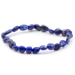 Bracelet pierres naturelles pierres roulées lapis lazuli A
