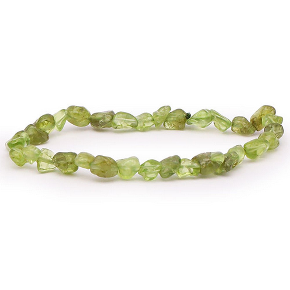 Bracelet pierres naturelles pierres roulées peridot A+