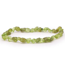 Bracelet pierres naturelles pierres roulées peridot A+