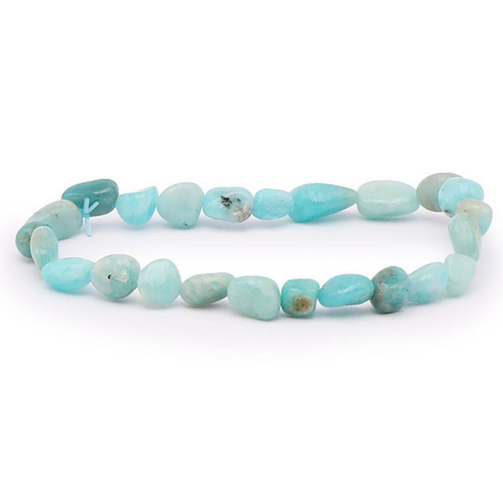 Bracelet pierres naturelles pierres roulées amazonite pérou A