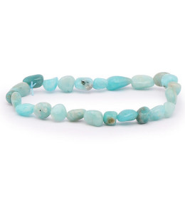 Bracelet pierres naturelles pierres roulées amazonite pérou A