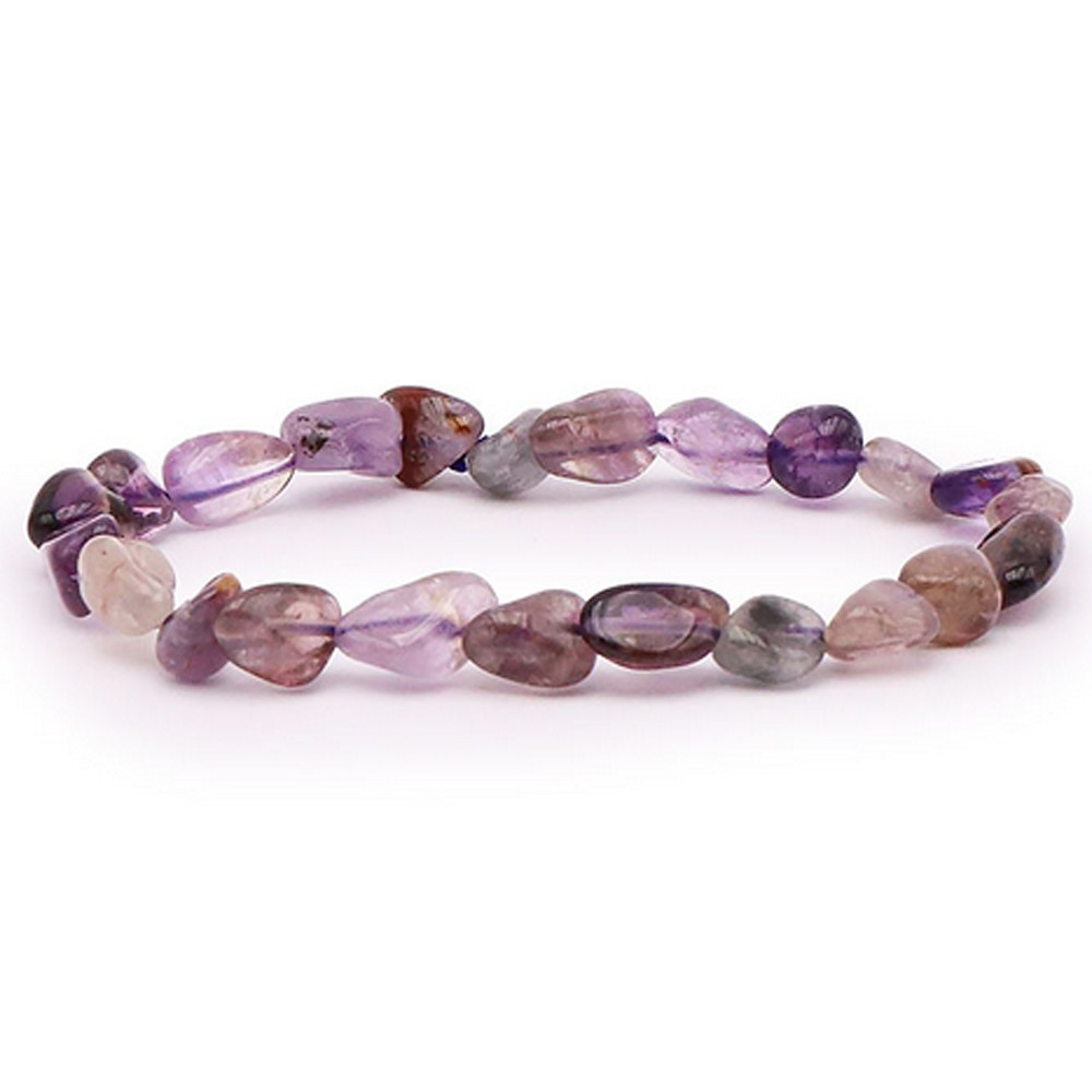 Bracelet pierres naturelles pierres roulées super seven A