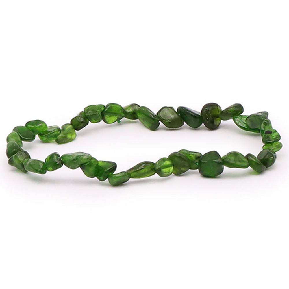 Bracelet pierres naturelles pierres roulées diopside A+