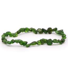 Bracelet pierres naturelles pierres roulées diopside A+