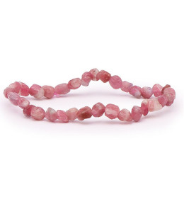 Bracelet pierres naturelles pierres roulée tourmaline rose A