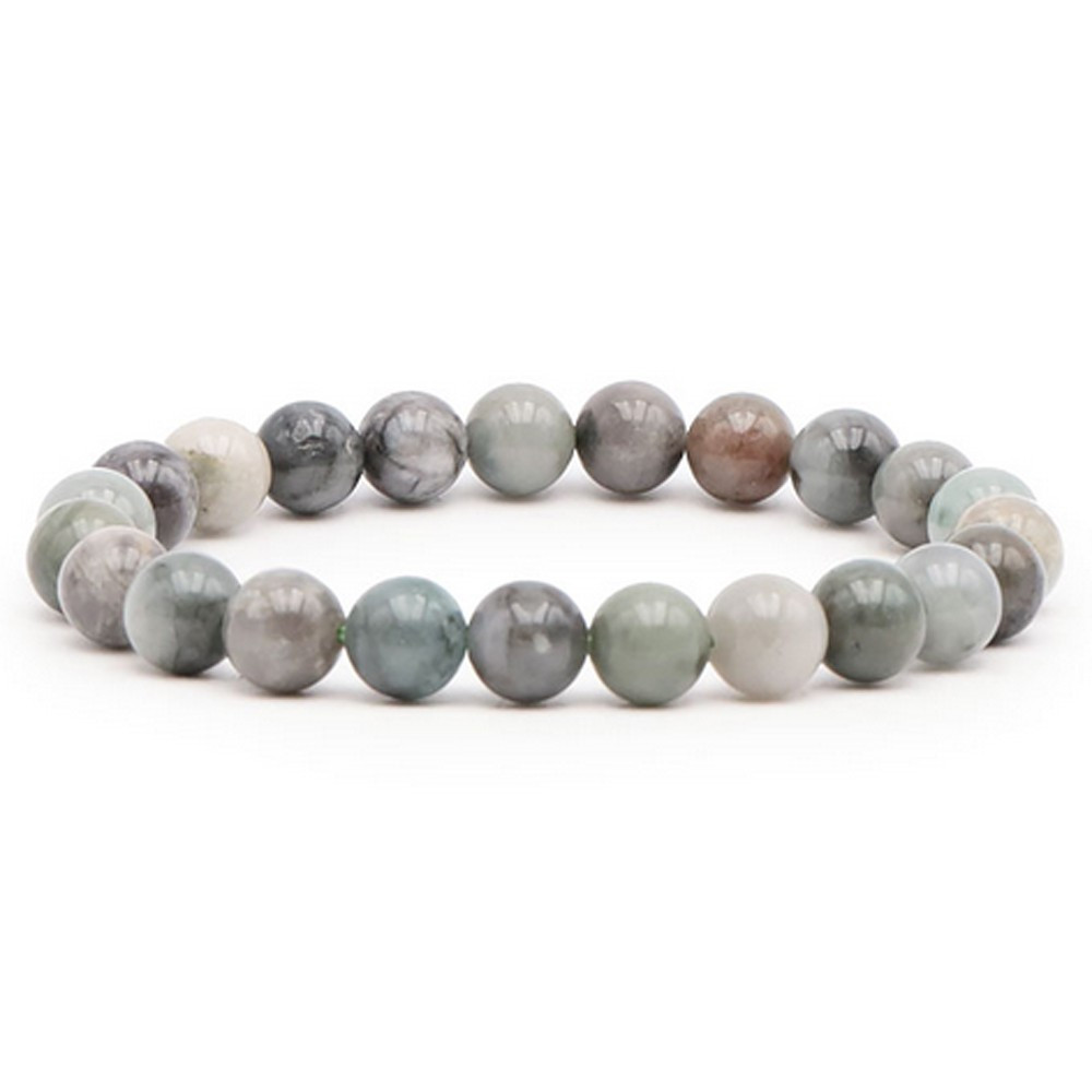 Bracelet pierres naturelles 8mm emeraude B