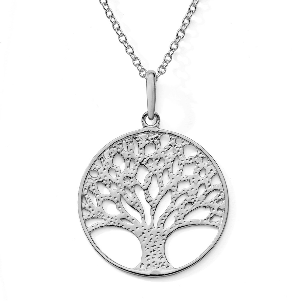 le Collier or gris 375/1000, motif arbre de vie, by Stauffer
