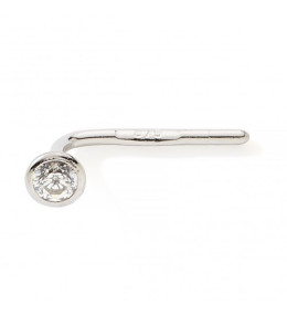 Piercing de nez or gris 375/1000, oxyde de zirconium by Stauffer