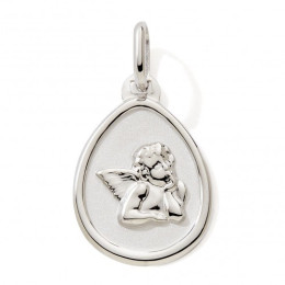 La Médaille Vierge or gris 375/1000, forme goutte by Stauffer
