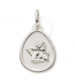 La Médaille Vierge or gris 375/1000, forme goutte by Stauffer