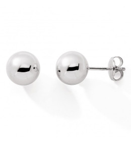 Les Boucles d'oreilles or gris 375/1000, boules de 4 mm by Stauffer
