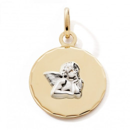 La Médaille ange or bicolore 375/1000 by Stauffer