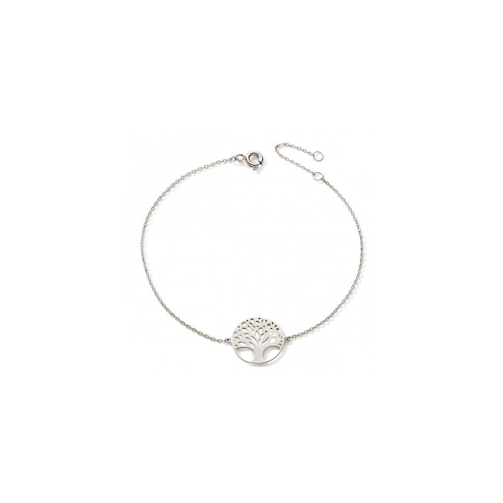 Le Bracelet or gris 375/1000, motif arbre de vie, by Stauffer