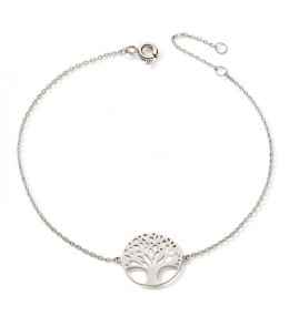Le Bracelet or gris 375/1000, motif arbre de vie, by Stauffer