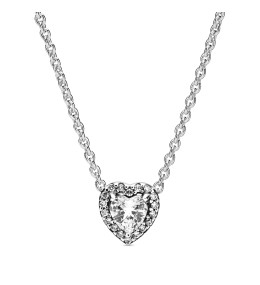 Le Collier Pandora, coeur surélevé, en argent 925/1000, 398425C01-45