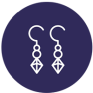 Boucles d'Oreilles Acier Métal